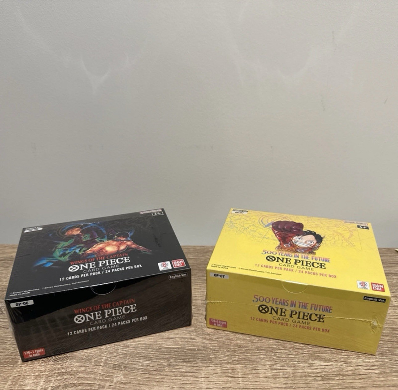 Juego de Cartas de Una Pieza OP6 y Op7 Paquete Booster Box Sellado de Fábrica Inglés Nuevo