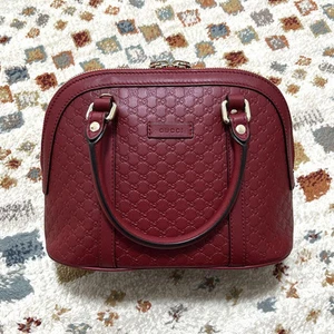 Sac à main bandoulière GUCCI Micro Guccisima 2WAY rouge #QOC839