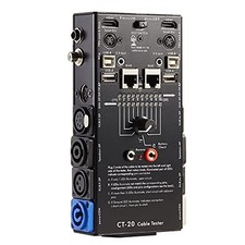 Audio Cable Tester Line Finder Black 15-in-1 Cables Checker 10-Way 15-Plug