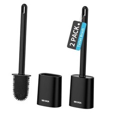 Toilet Brush and Holder Set, Wall Mounted Toilet Bowl Brush  Space Black