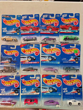 Vintage Hot Wheels Lot of 12 Carded Die-Cast Cars 1990s NIP First Editions