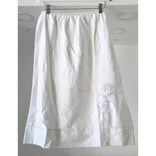 VINTAGE NEW 1960's Bradley Women's White Slip with Blue Pink Flowers Size L