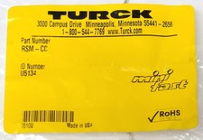 TURCK RSM-CC Mini Fast Cord Cable Closure Cap U5134 Stainless Steel