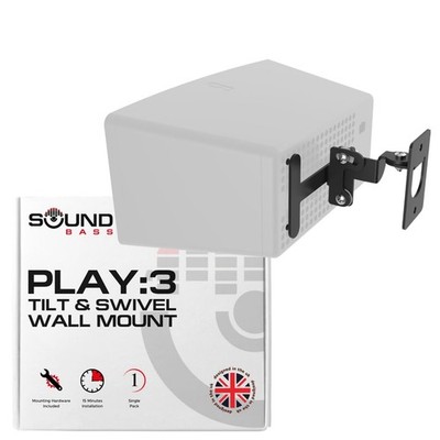Play 3 Wall Mount Black Compatible With Sonos Play3 Adjustable Swivel  Tilt Me