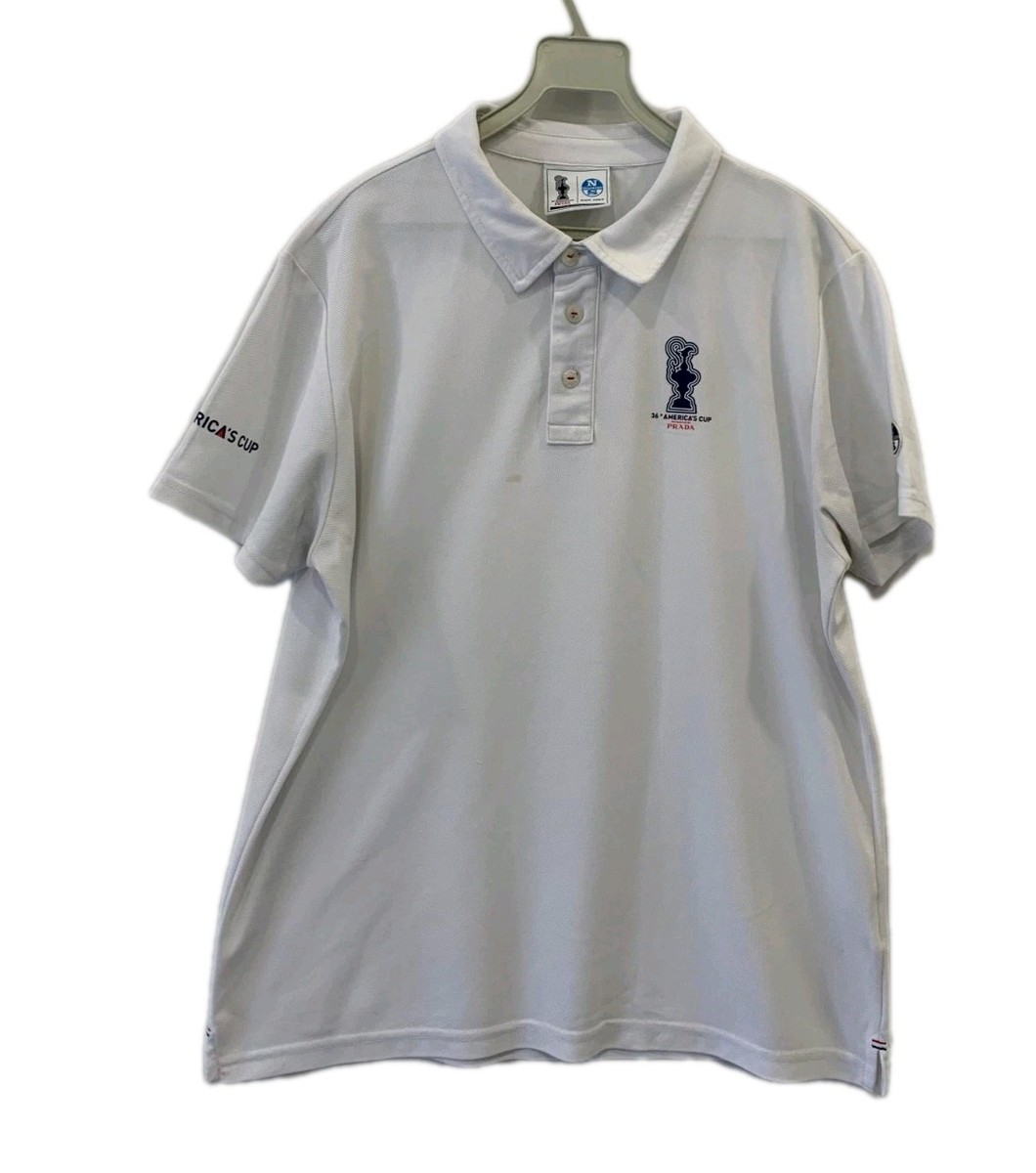 North Sails 36th America's Cup Prada Polo Shirt White Men's M 45