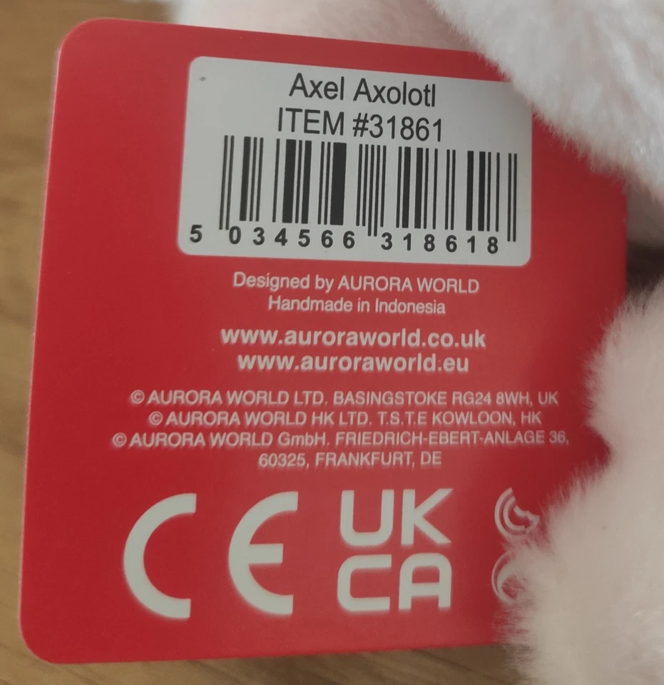 Mini Flopsies Axel das Axoloti von Aurora World Plüsch - Bild 4 von 4
