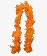 6 Pack Orange Feather Boas 50g 180cm Fancy Dress Accessory