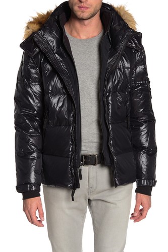 $495 Designer Rare S13 Men's Army Diesel Removable Faux Fur Hood Puff Jacket XL - Picture 2 of 7