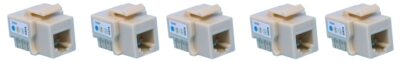 RiteAV RJ 11 (Cat 3) Keystone Jack Beige Punchdown (5 Pack)