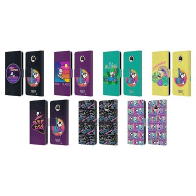 OFFICIAL PEANUTS SNOOPY ALOHA DISCO LEATHER BOOK CASE FOR MOTOROLA PHONES 2