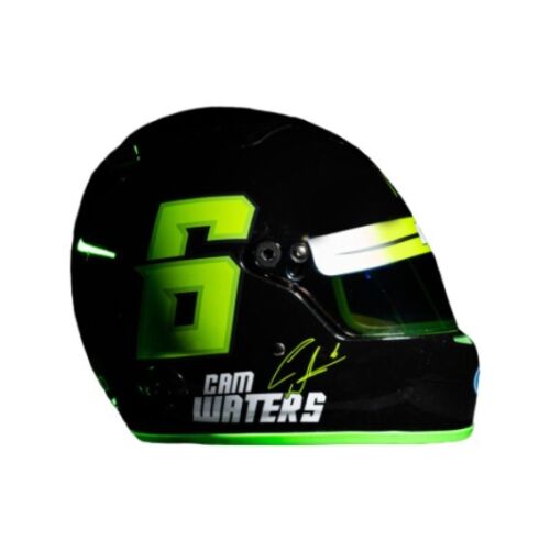 RACING HELMET (CAM WATERS PERSONALLY SIGNED Racing Helmet) 1:1 SIZE - Foto 2 di 4