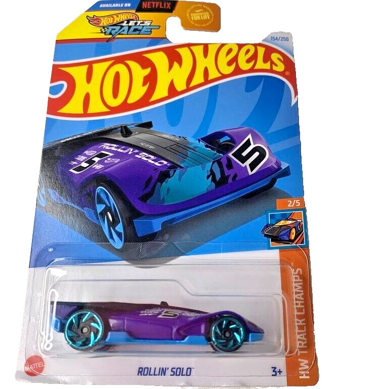 HOT WHEELS 2024 ROLLIN' SOLO PURPLE 154/250 HTC06 LINDSEY LEE DESIGN SEALED