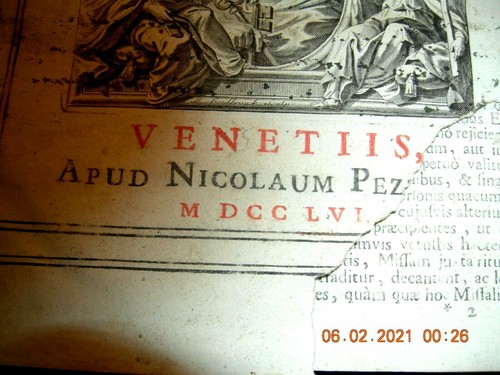 MISSALE ROMANUM - NO. PEZZANA - VENICE 1756 - Picture 3 of 18