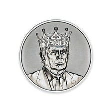 Donald Trump "TARIFF King" 1 oz 999 Fine Silver Round BU Intaglio Mint IN STOCK 109.68 per troy oz