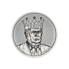 Donald Trump "TARIFF King" 1 oz 999 Fine Silver Round BU Intaglio Mint IN STOCK
