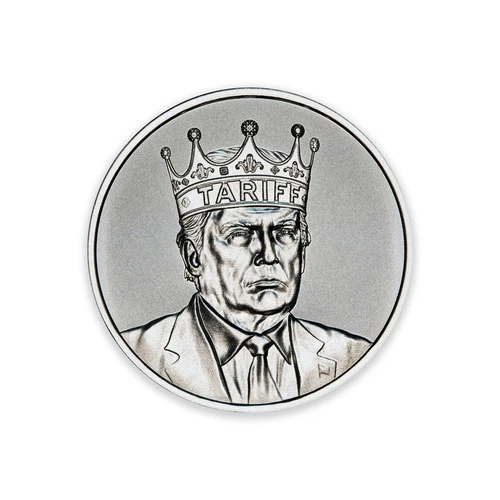 Donald Trump "TARIFF King" 1 oz 999 Fine Silver Round BU Intaglio Mint IN STOCK