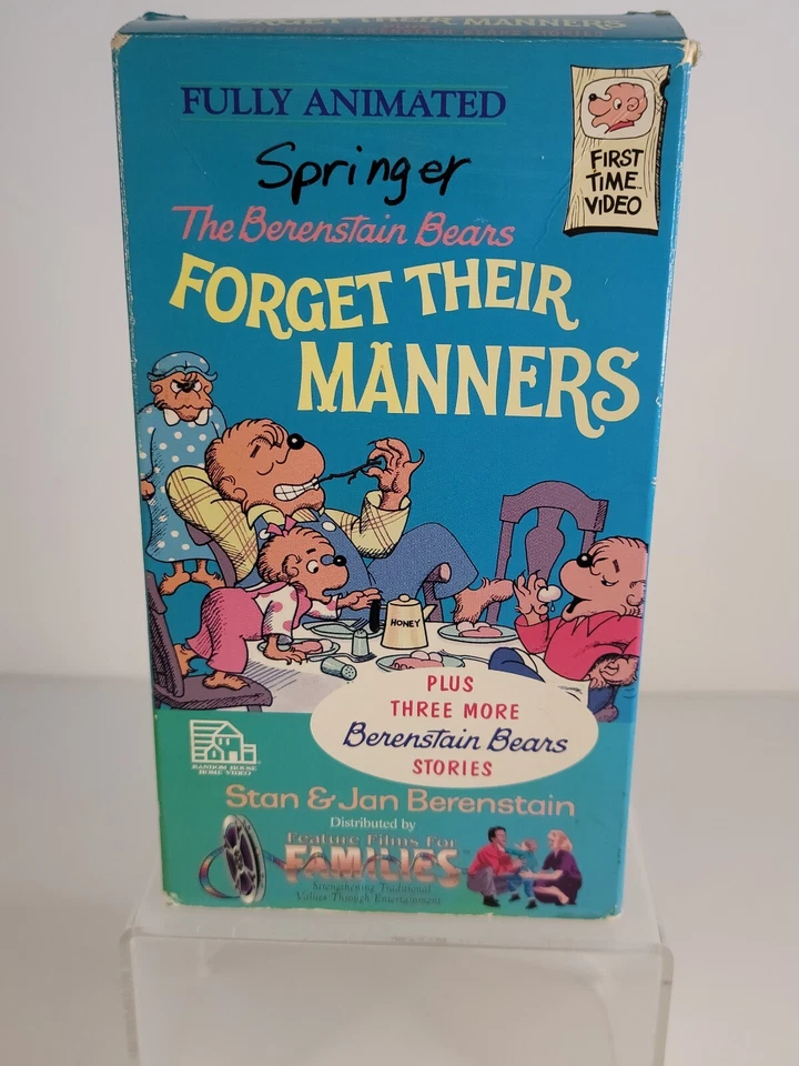 The Berenstain Bears Forget Their Manners VHS Tape (1989) Vintage 80s First Time - Image 4 of 4
