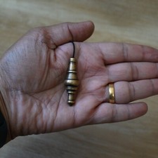 Rare vintage miniature Brass plumb bob leveling measuring carpenter tool