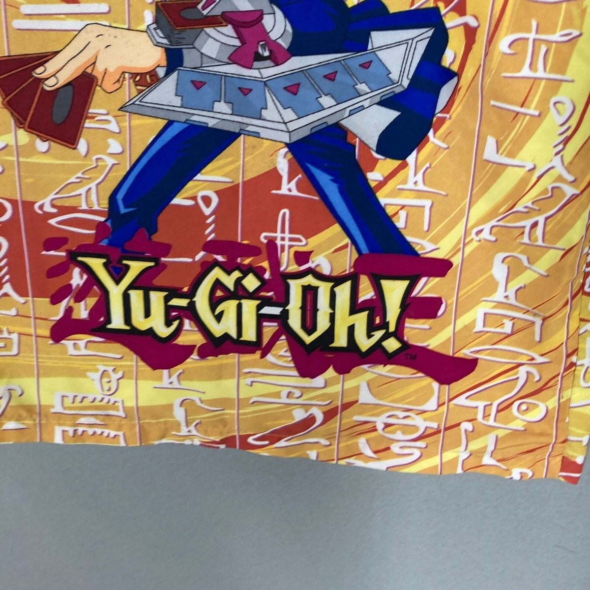 VINTAGE 90s Yu-Gi-Oh Manga Anime Shirt Youth Small Button Down All