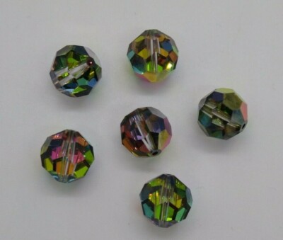 6pc Swarovski Crystal Vitrail Medium Faceted Round 5000 Bead 10mm 12mm 14mm  16mm