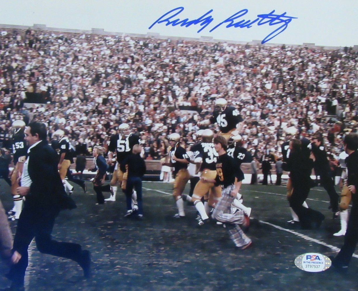 Rudy Ruettiger Autographed Signed 8x10 Photo Notre Dame PSA/DNA 