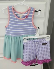 Matilda Jane Size 6 Set Girl's Simon Says Tank And Scavenger Hunt Shorties