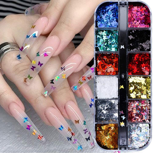 Download 3d Butterfly Nail Glitter Sequins Laser Butterfly Nail Art Supplies 12 Color New Ebay