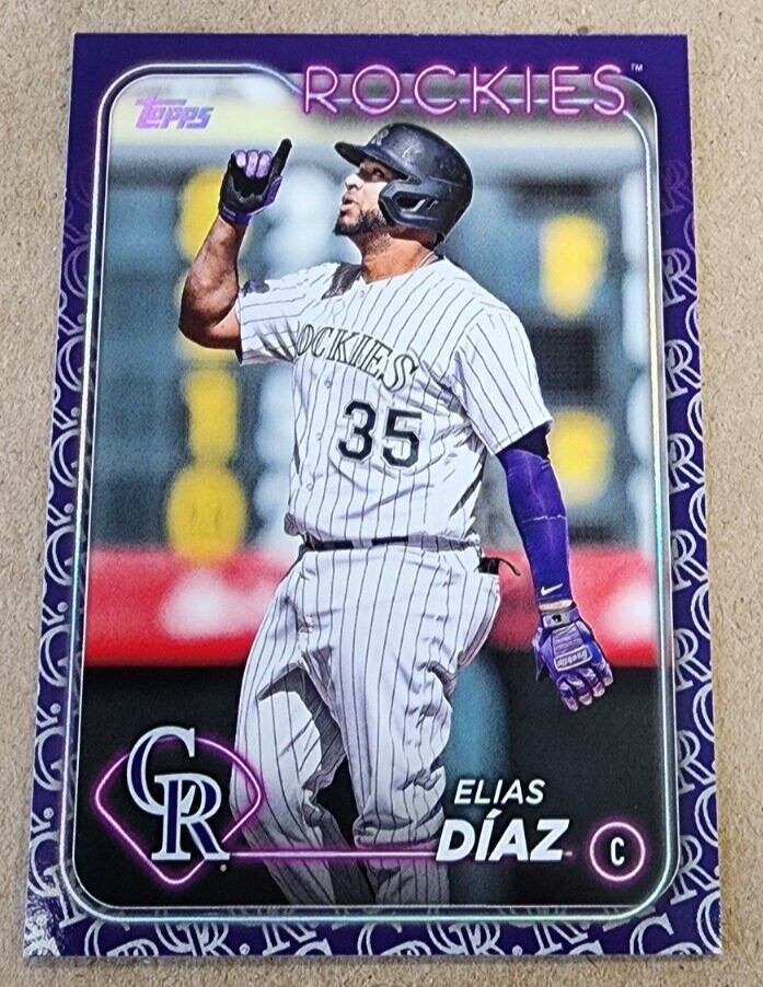 Elias Diaz 2024 Topps Series 1 #161 Team Color Variation Case Hit SSP Rockies