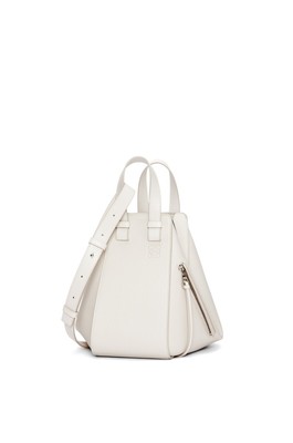LOEWE Hammock Small $3250 Soft White Grained Leather Handbag New And Authentic