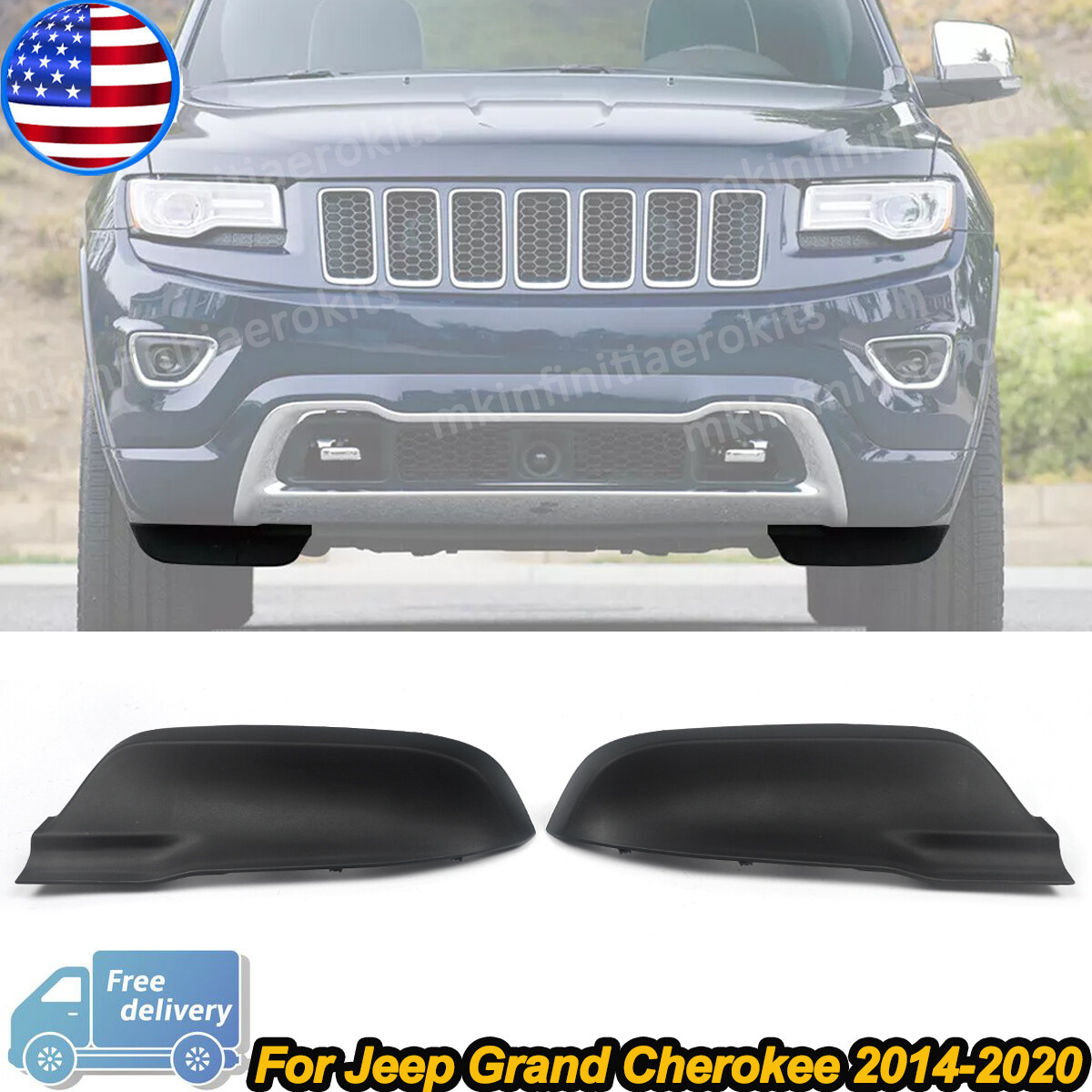 Front Bumper Spacer Panel Pair For Jeep Grand Cherokee 68143096AC 68143097AC