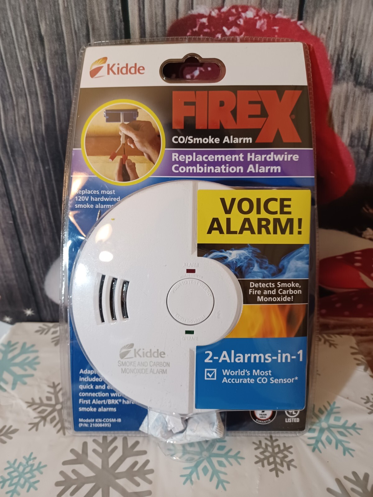 KIDDE FireX Carbon Monoxide Smoke Alarm Voice Alarm 2 Alarms 1 Model KN