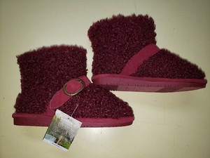 burgundy bearpaw boots