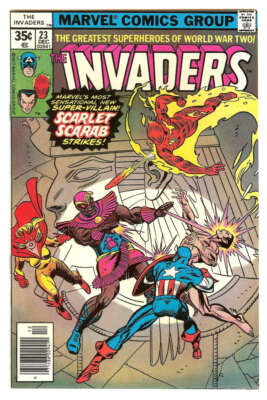 INVADERS #23 9.0 // 1ST APPEARANCE OF THE SCARLET SCARAB MARVEL COMICS 1977