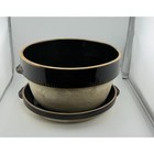 1930's Vintage USA Set of 2 Stoneware Cook-Rite Crock Bowl and Pie Plate Dish