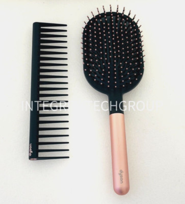 DYSON Supersonic Detangling Comb and Paddle Brush Set (BLACK/ROSE), USED