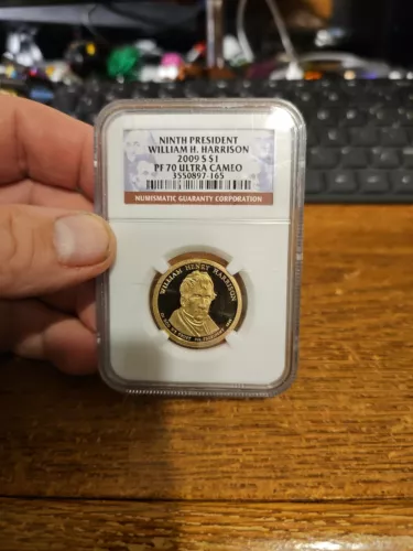 2009 S William H. Harrison 9th President Presidential $1 NGC PF 70 Ultra Cameo