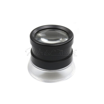 30X Magnification Cylindrical Scale Optical Glass Lens Focusing Magnifier