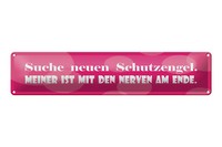 Blechschild Spruch 46X10 Cm Suche Neuen Schutzengel Rosa Schild