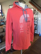 The North Face Hoodie Hooded Sweatshirt Women's Sz S Coral/Salmon/Orange, Cute