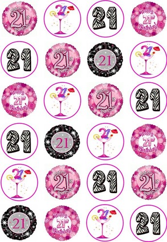 21st birthday cake toppers female