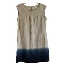 Michael Kors Linen Khaki Blue Dress Size 12