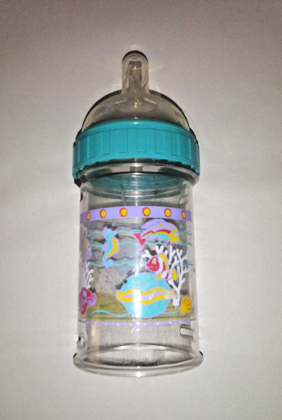 Vintage Playtex Baby Bottle Nurser Drop In Sea Life Pattern oz