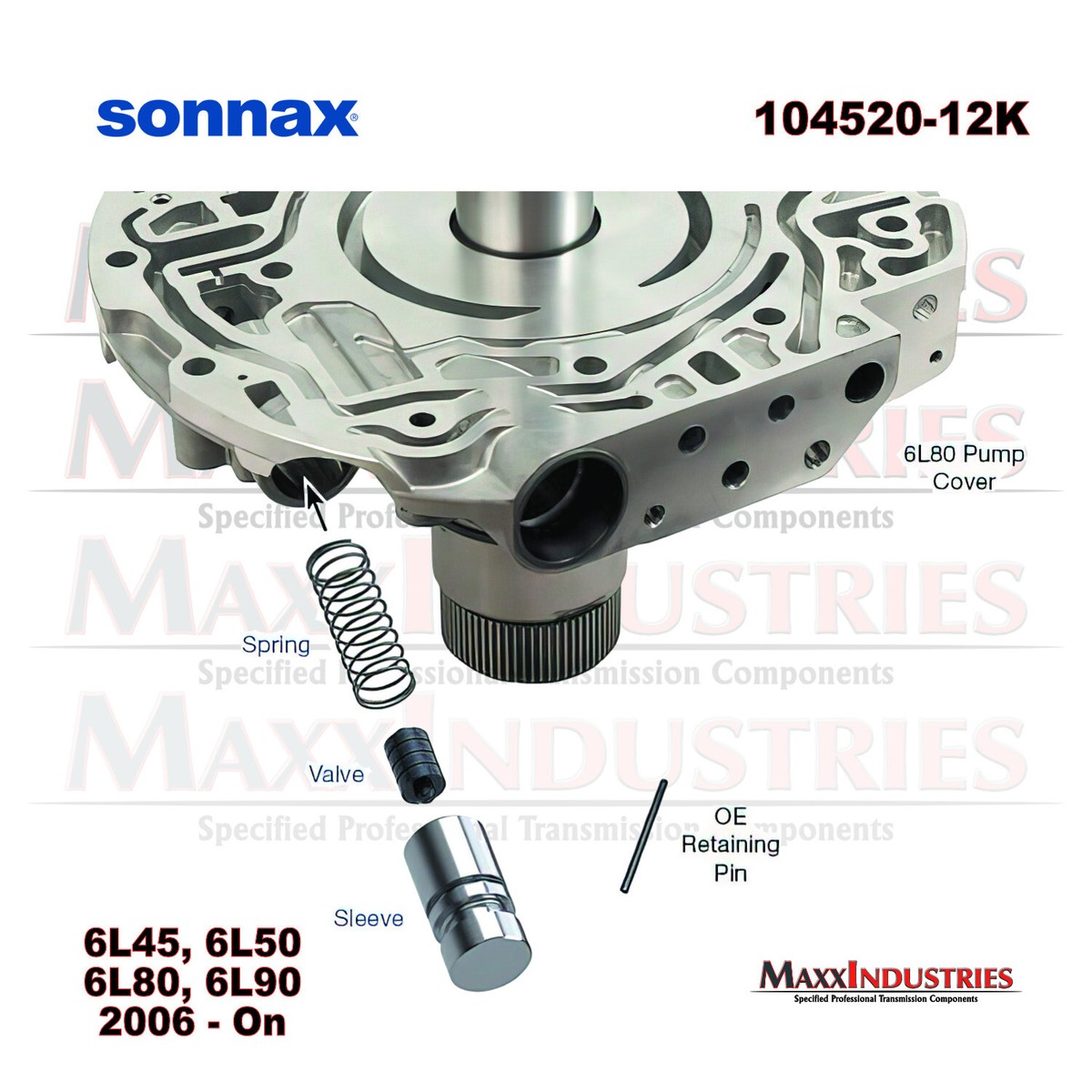 Sonnax 104520-15K 5PCS New 6L45 6L50 6L80 6L90 Pressure Regulator Valve - Sheng Hai Auto Parts Co., LTD Rebuild Kit For Sale - Foto 2