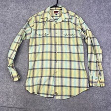 Brooks Dunn Panhandle Slim Western Shirt Mens Medium Pearl Snap Long Sleeve M