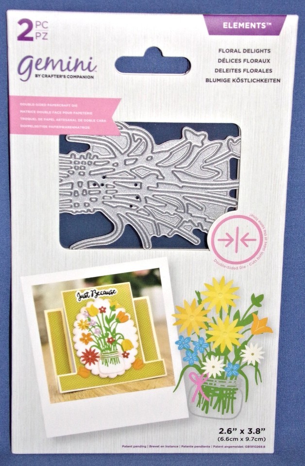 Gemini Elements Floral Delights Flowers 2pc Double Sided Die Crafters ...