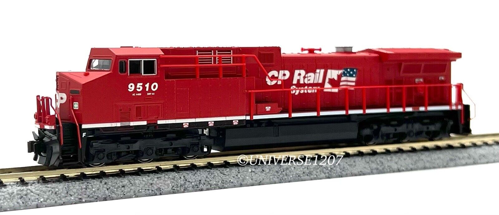 N Scale Kato 176-7211-1 AC4400CW CP Rail #9510 Two Flags Diesel