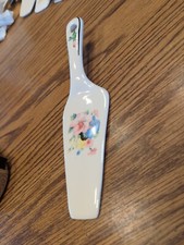 Vintage Decorative Porcelain Cake Server Cutter Holiday Wedding Birthday Etc.
