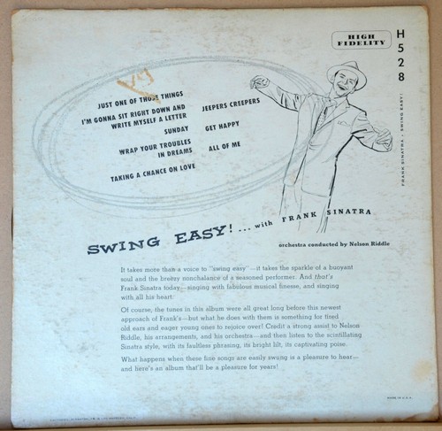 Frank Sinatra Swing Easy Original 1960 10” Capitol EP H-258 D1/D1 Pressing NM- - Picture 2 of 2