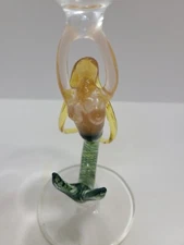 Milon Townsend Hand Blown Ascending Mermaid Blonde Wine Goblet