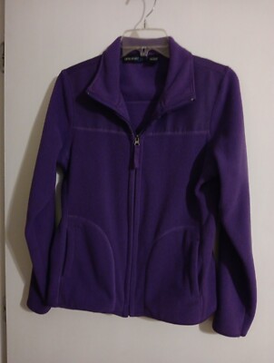 Level Eight Purple Fleece Zip Athletic Activewear Jacket Sz S